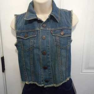 Vintage Levis cutoff denim crop jacket